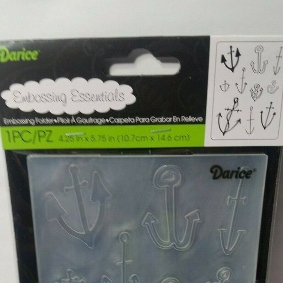 Darice Embossing Folder Nautical Anchors Scrapbook Paper Crafts Cards - Picture 2 of 6